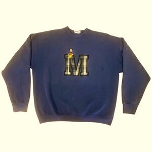 Vintage Mickey Mouse Navy Crewneck Size Large